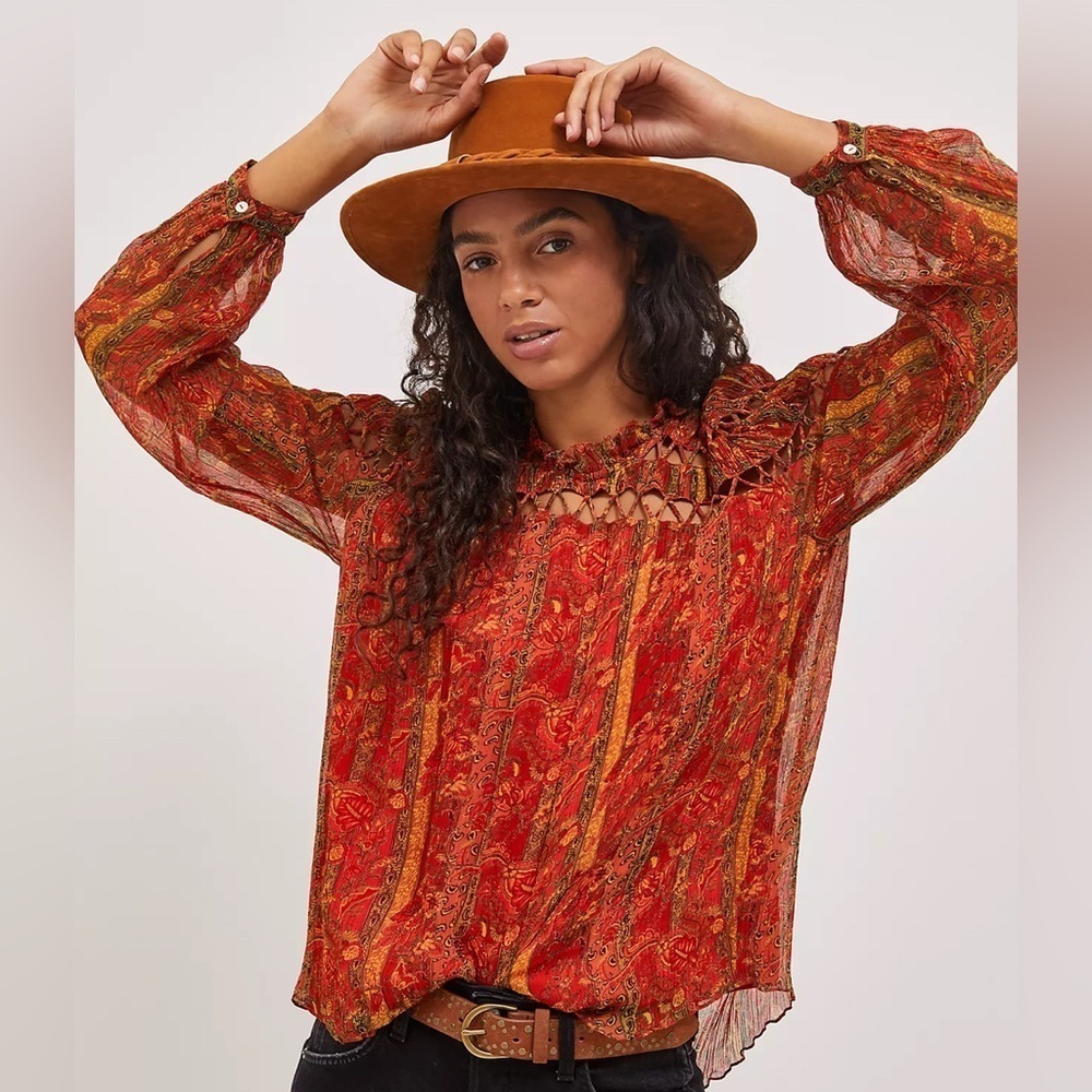 Anthropologie Let Me Be Talitha Blouse 12